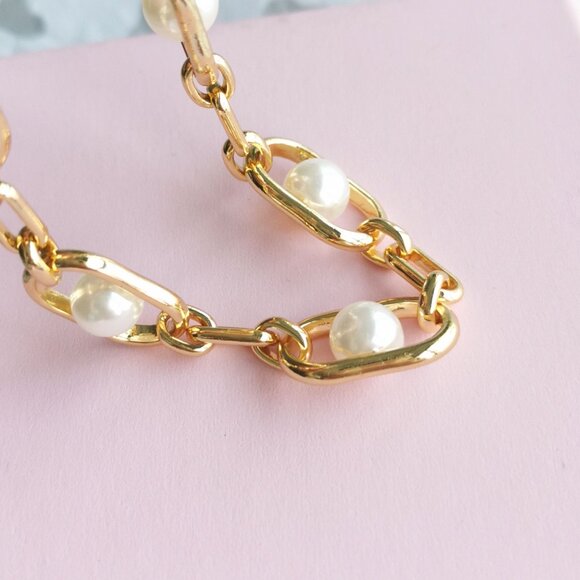 Kate Spade Glamorous Strands Pearl Gold Bracelet NEW - Picture 2 of 3
